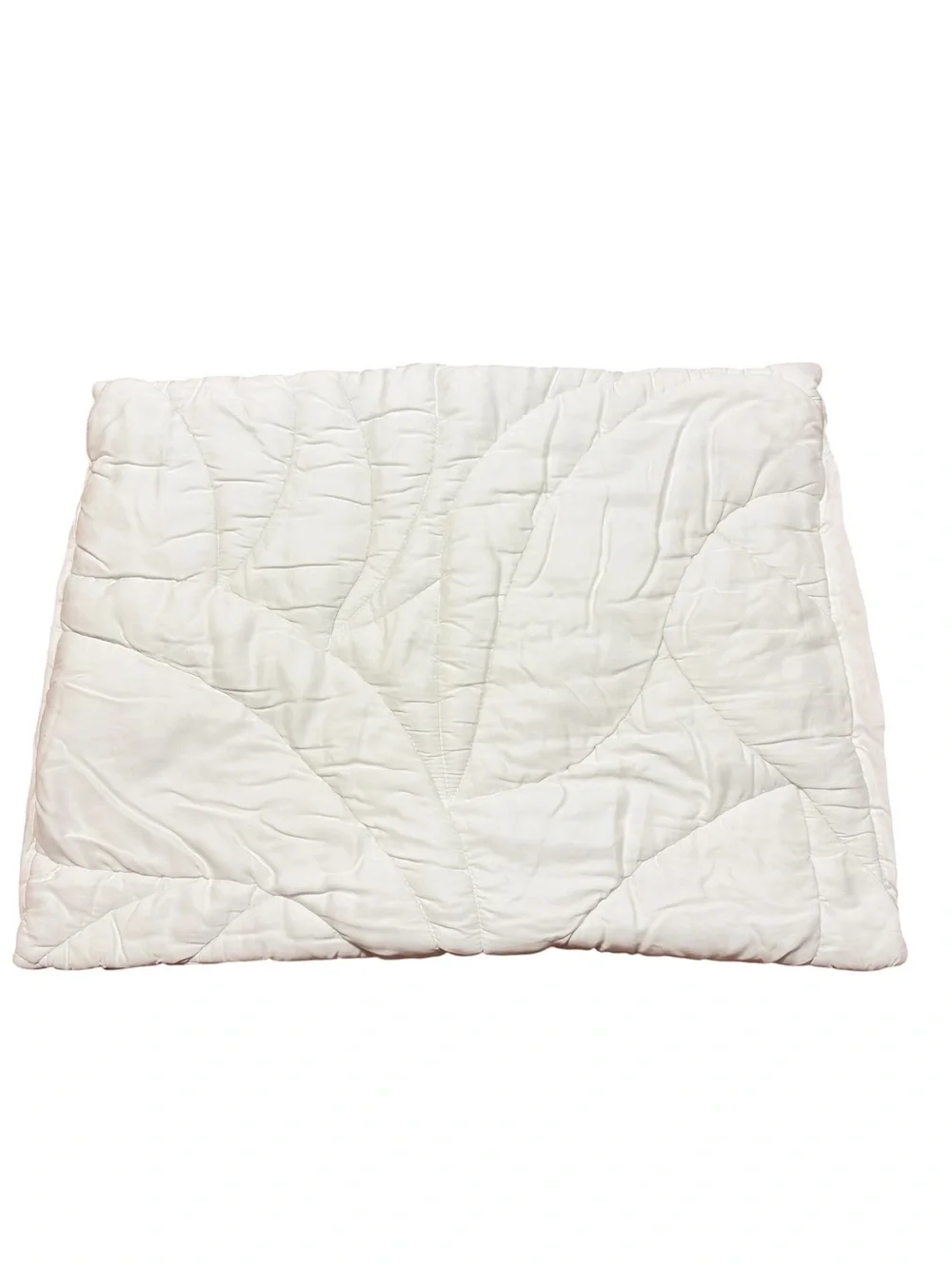 West Elm White Standard Sham Quilted Pillowcase Lyocell 20x26 Bedding